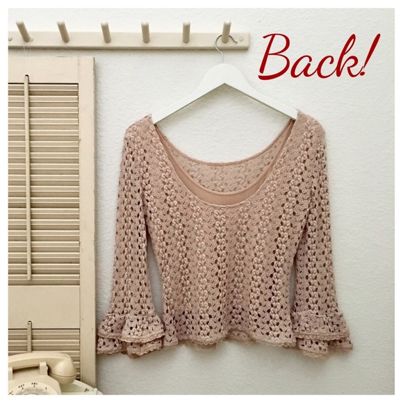 Free People Lace Croquet Top with Ruffle Bell Cuff - Picture 8 of 8